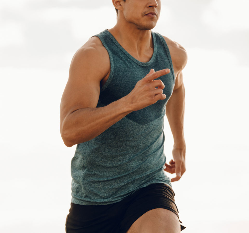 gynecomastia model runnning no shake